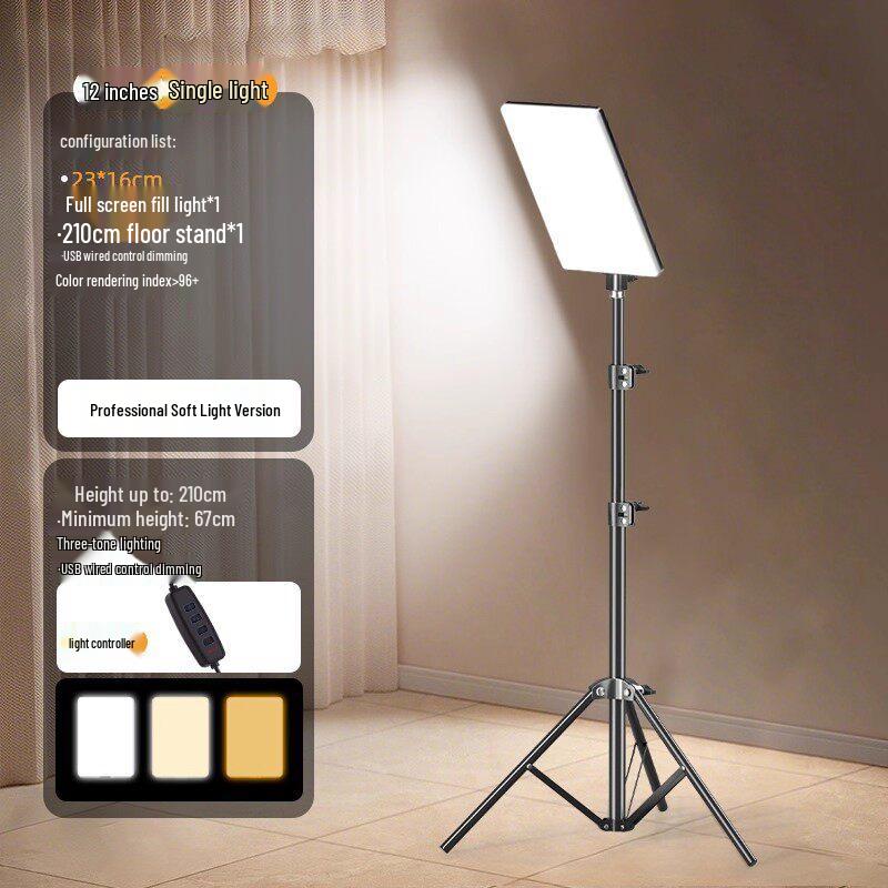 Professional LED Fill Light for Streaming, Broadcasting, Photography, and Beauty Enhancement