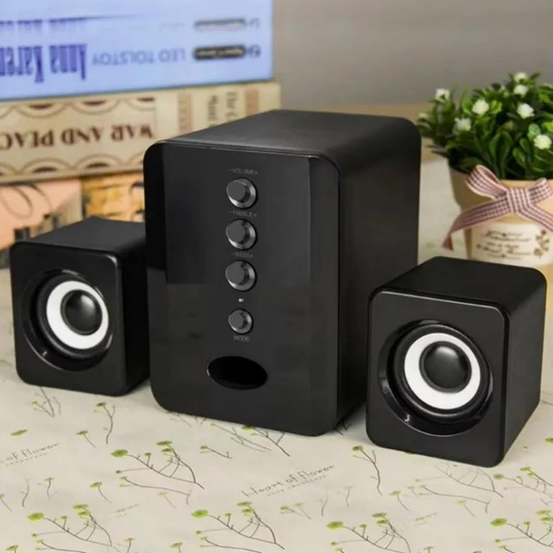 Evrensel Tam Aralıklı 3D PC Hoparlör Kutusu Ses Çubuğu Stereo Subwoofer Bas DJ Müzik Bilgisayar Hoparlörleri USB Dizüstü Telefon TV için