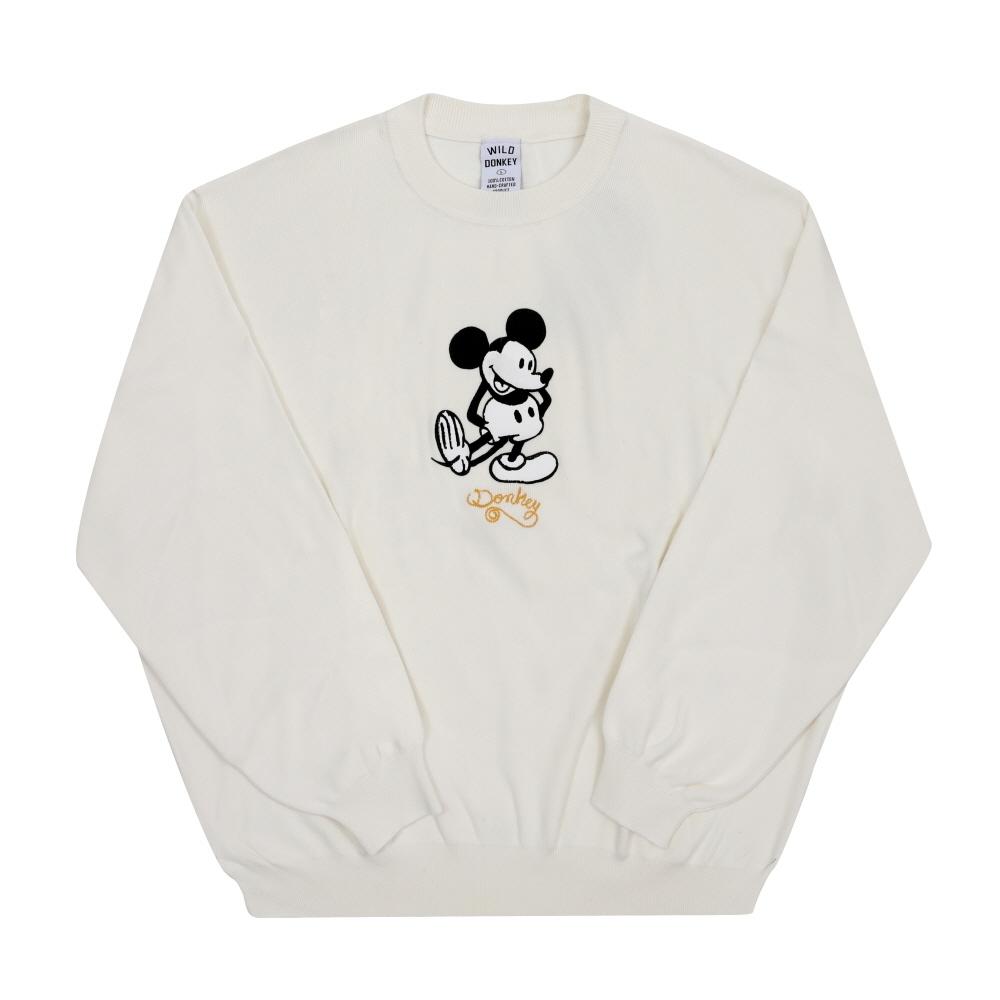 Wilddonkey Unisex Mickey Sweatshirt Ecru