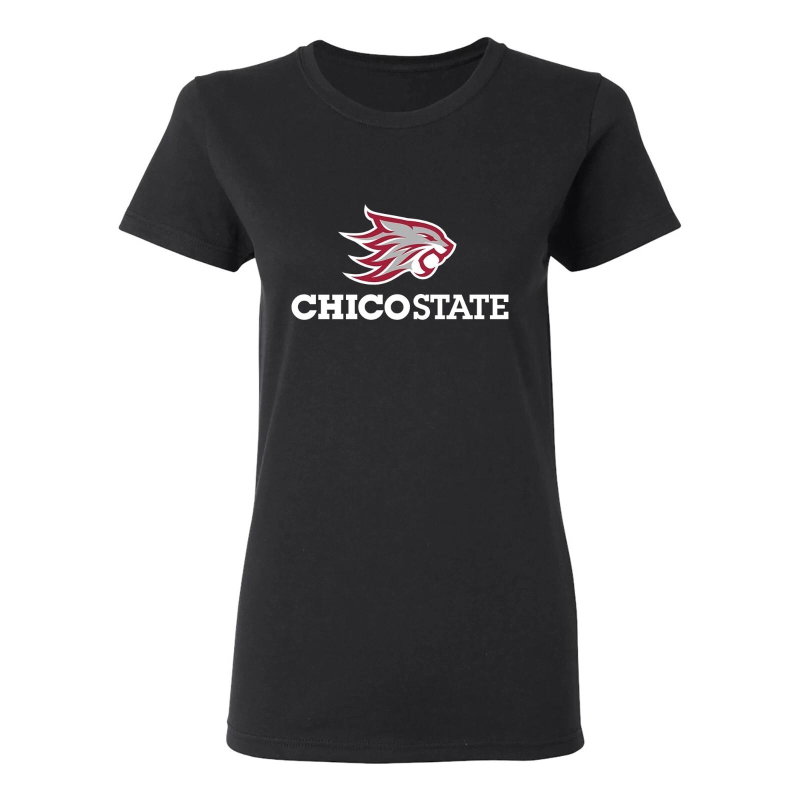 Chico State Wildcats Primary Logo Women s T-Shirt - Black M