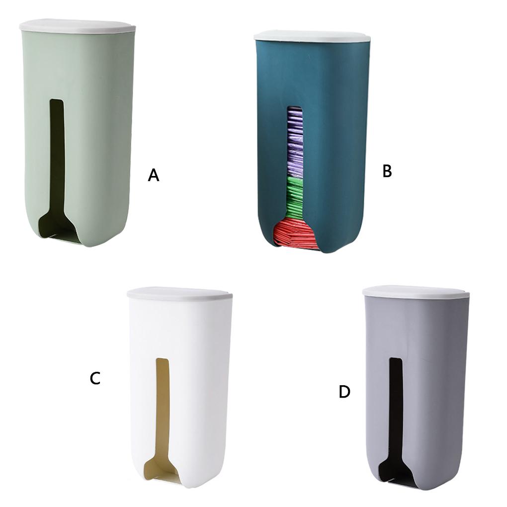 Wall Mounted Garbage Bags Storage Box Home Kitchen Plastic Pouch Case Space Saving Organizer