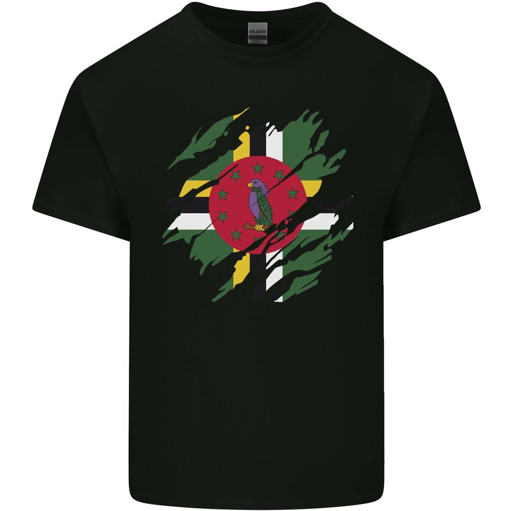 Torn Dominica Flag Dominican Day Football Mens Light Cotton T-Shirt Unisex T-Shirt M