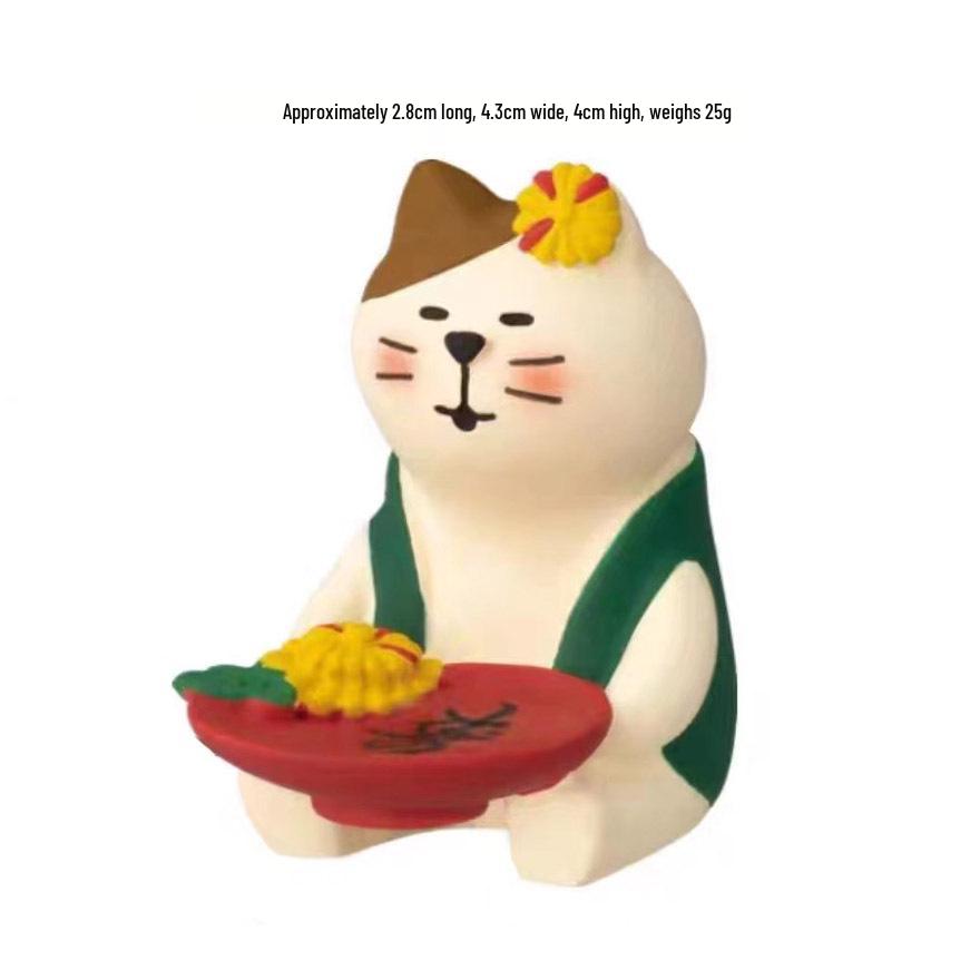 Mittherbstfest Japanische Katze ZAKKA Blind Box Figur - Harz Kätzchen Ornament Dekoration