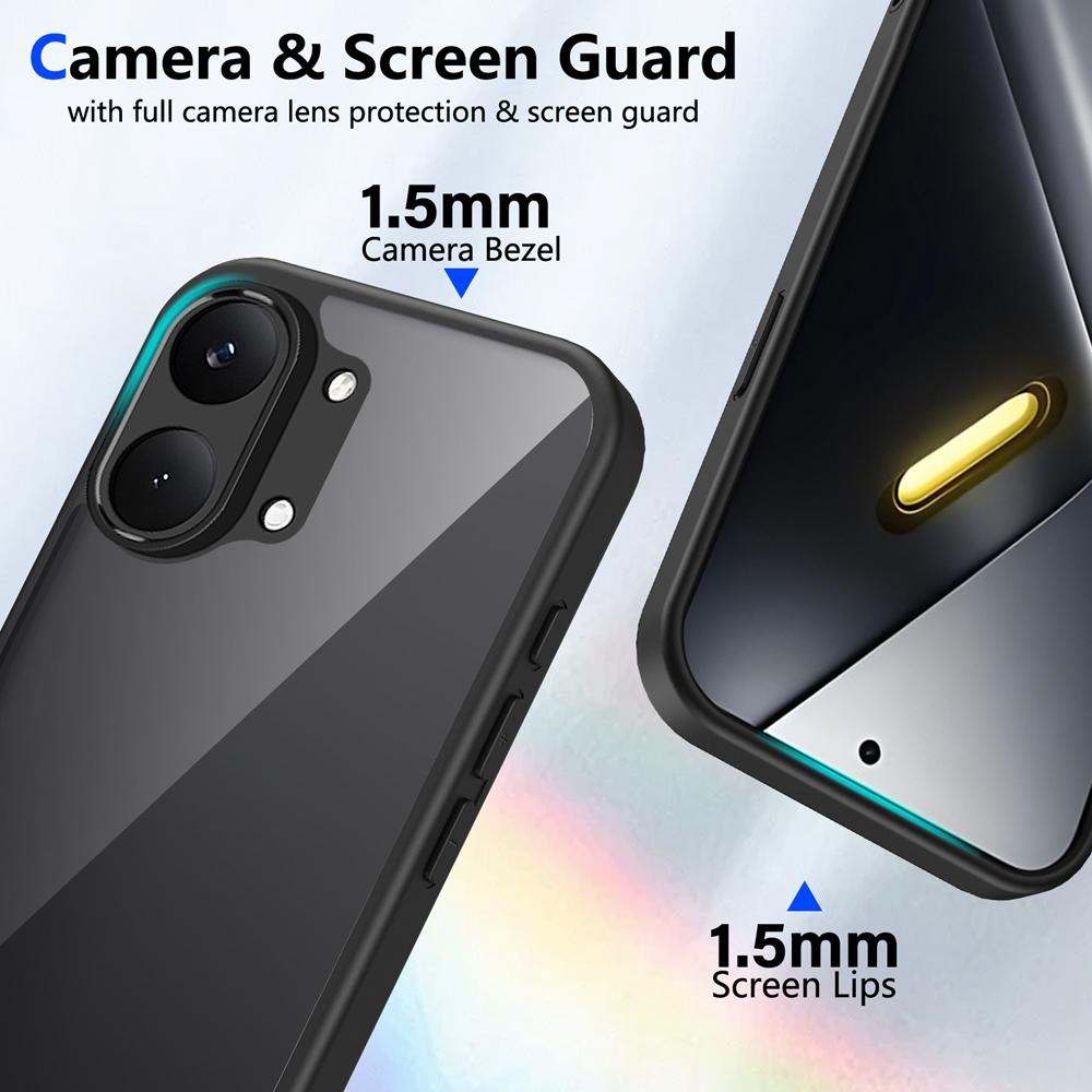KEYSION Transparent Case for Xiaomi POCO X8 Pro Max Soft Silicone+PC HD Clear Simple Shockproof Phone Back Cover for POCO X8 Pro