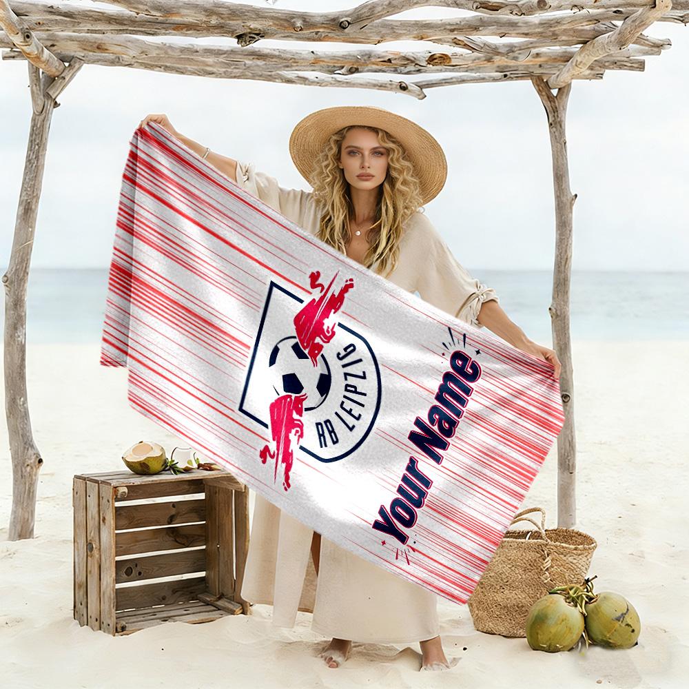 Bull Logo Customize Text Beach Towel Soft Durable Quick-Dry Suitable for Sports Travel Swimming Yoga Bathroom Beach And Pool