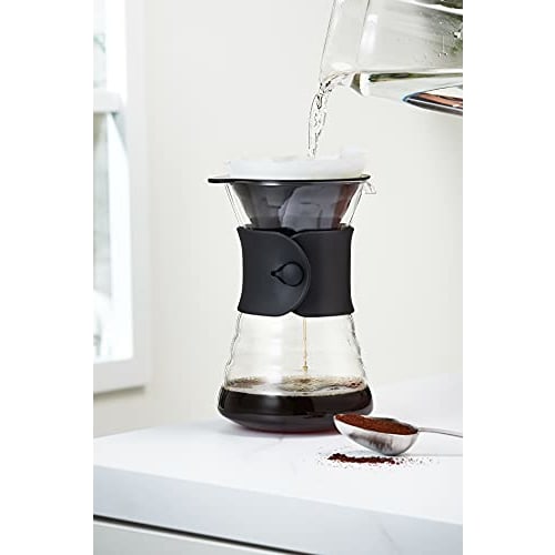 HARIO V60 kapací karafa 700ml černá na 1 až 4 šálky s páskem VDD-02B