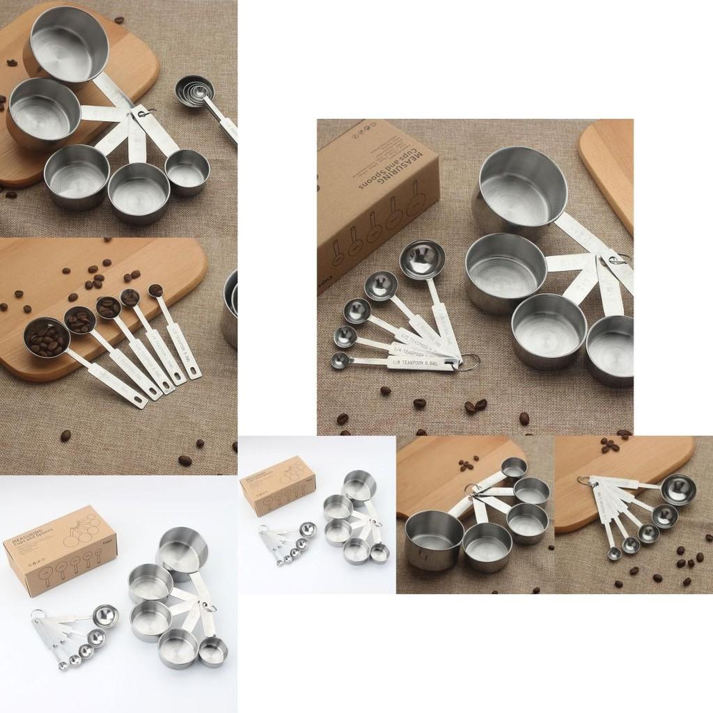 Stylish And Durable Stainless Steel Measuring Cups And Spoons Set For Precision Cooking
