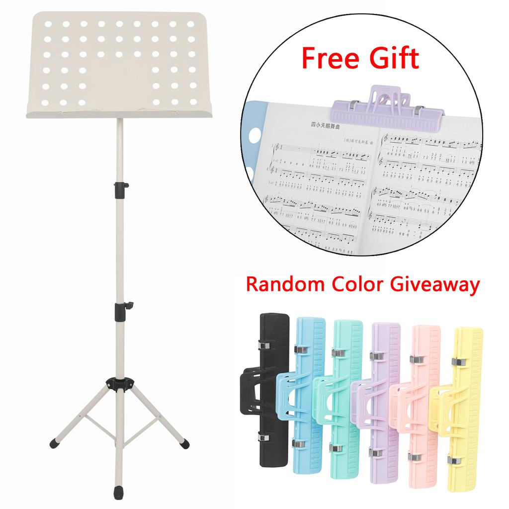 Irin Music Stand Collapsible Sheet Music Score Tripod Stand Holder Macaron Colors With Music Clip Musical Instrument Accessories