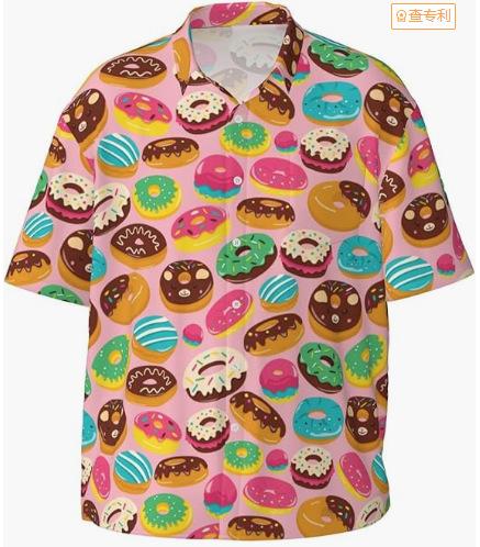 TK temu Xiyin, men s short-sleeved four-sided elastic explosive parrot pattern shirt, comfortable top lapel shirt S