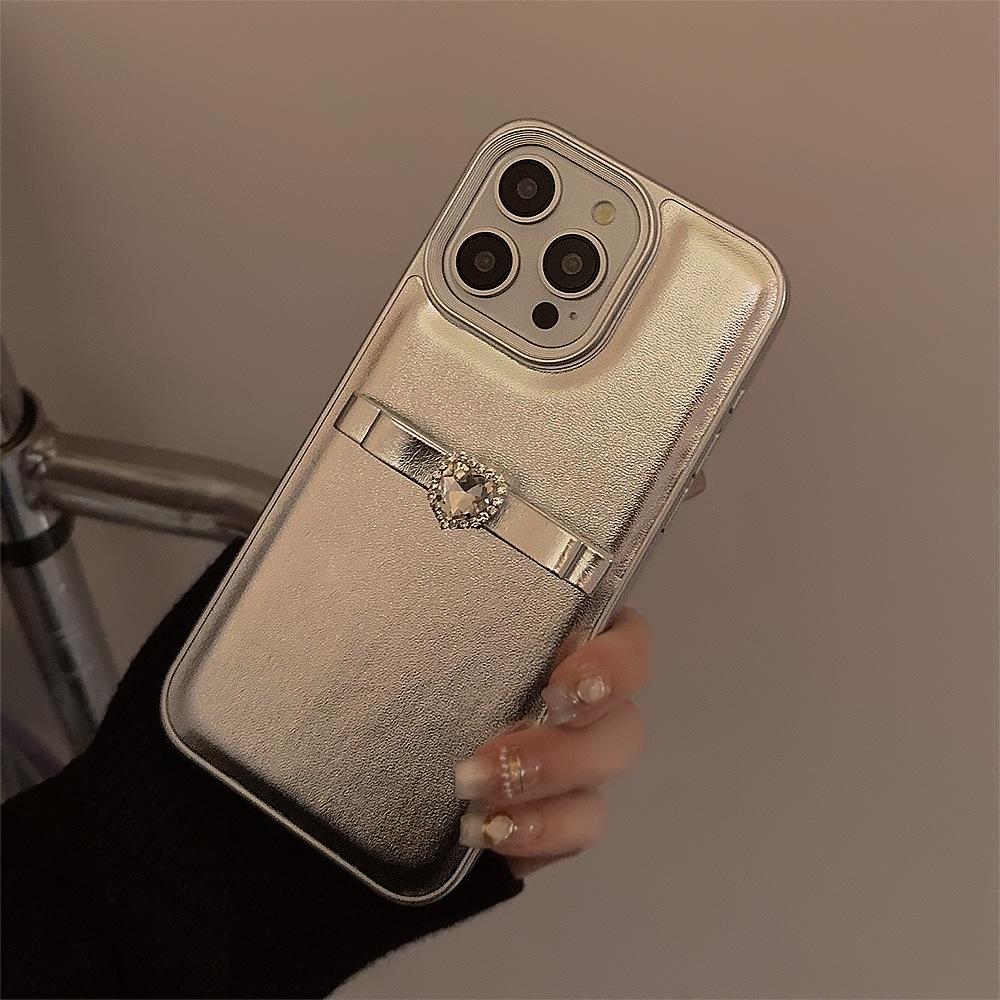 Three dimensional French Bow Hanging Chain Suitable for Apple 16 Mobile Phone Case IPhone 14 Promax Temperament 11 Leather Case 13