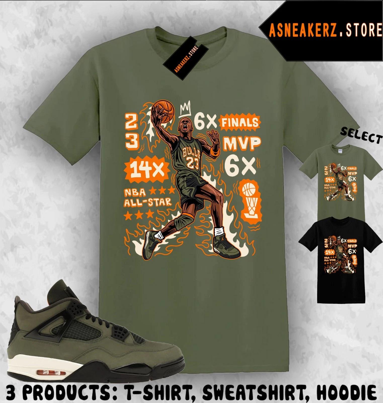 

Футболка в тон к кроссовкам Undefeated x AJ 4 OG 2025 Match Sneaker MJ Flair 23 L