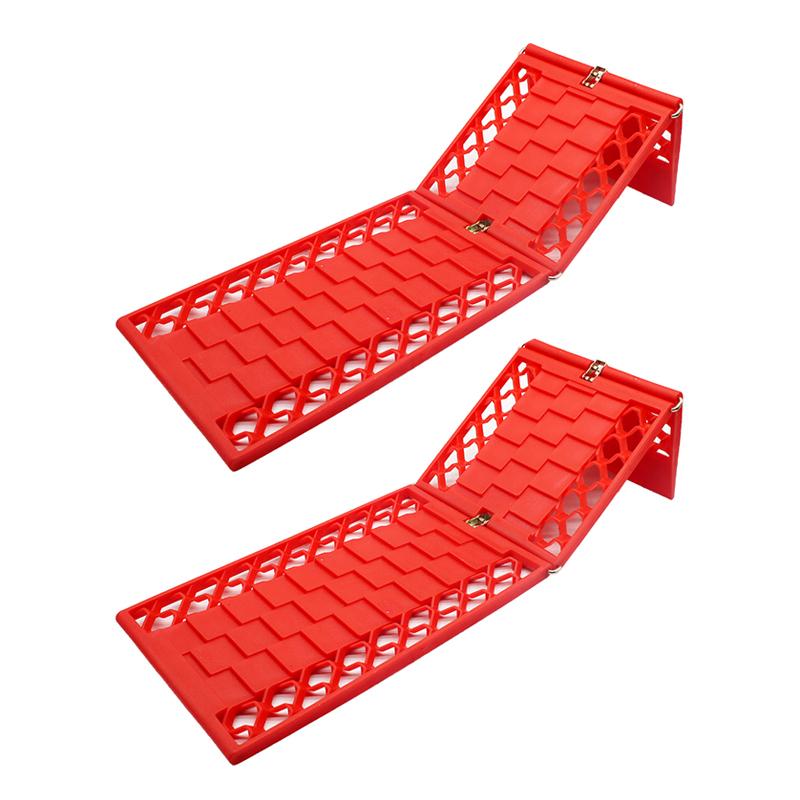 2PCS Portable Foldable Car Escape Mat Non-Slip Pad Fit All-Weather Auto Traction Mat Tire Grip Aid Ideal for Snow Ice Mud
