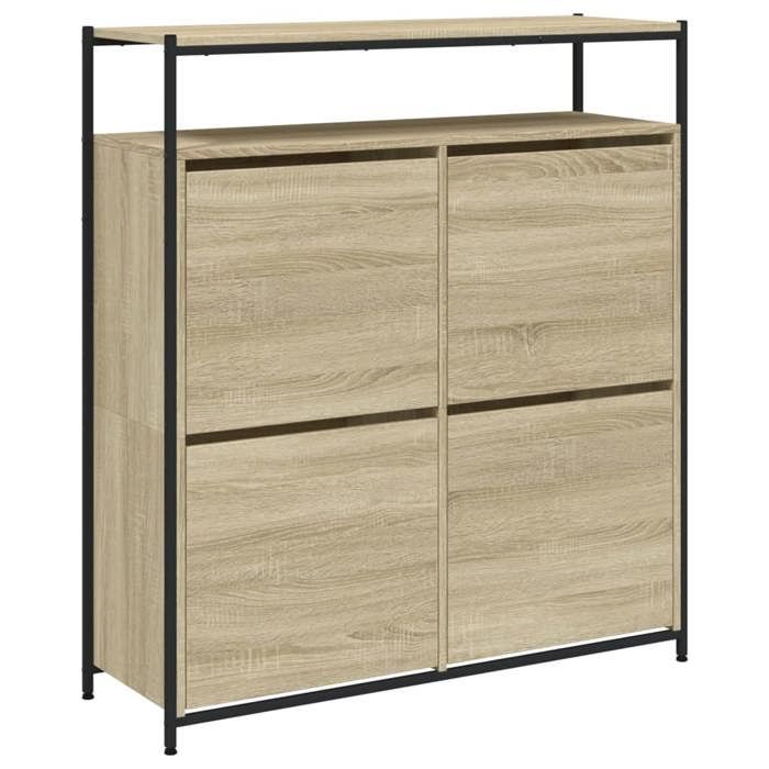 VidaXL Shoe Cabinet 4 Drop-Down Drawers Sonoma Oak 3214414