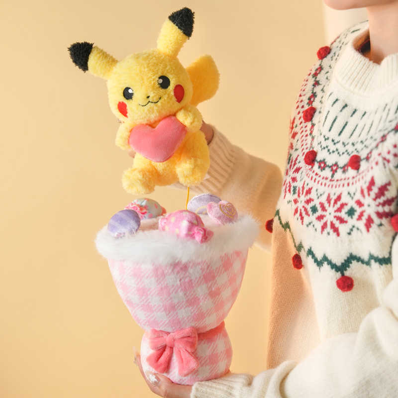 Cute Cartoon Genuine potdemiel honey pot Pikachu Plush Doll Bouquet Valentine s Day Gift for Girlfriend Plush Toy