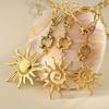 Stainless Steel Pendant Necklace for Women Spring buckle chain Sun Pendants women's Stainless Steel Zircon Birthday Gift trend