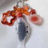 Retro Styles Fish Charm Keychain Sustainable Plastic Alloy Accessory for Bags Keys Backpacks Gifts