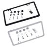 Black and White New ultra-thin License Plate Frame Cover Holder Accessories Crystal and Stainless Steel
