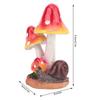 Cute Animal Mushrooms Lawn Decorations Gardens Courtyard Ornaments(Red)