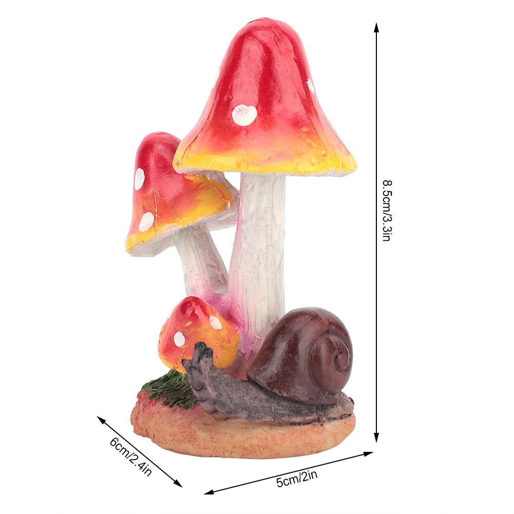 Cute Animal Mushrooms Lawn Decorations Gardens Courtyard Ornaments(Red)