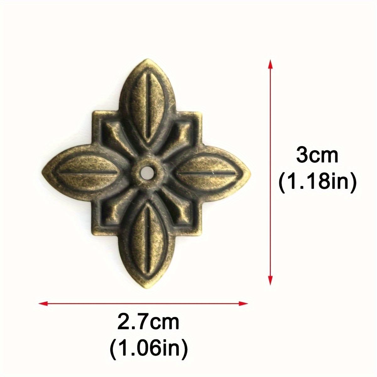 

20 шт. Элегантные декоративные гвозди из античной бронзы — крестообразный дизайн для мебели, подарочных коробок с ювелирными изделиями, акцентов на дверях и диванах — прочные защелки премиум-класса 20pcs