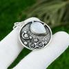 Natural Rainbow Moonstone Gemstone Pendant 925 Sterling Silver Jewelry For Girls