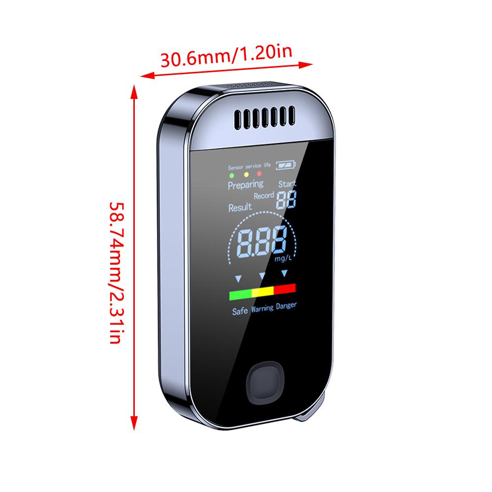 NEW Portable USB Rechargeable Electronic Alcohol Tester Professional Digital Breath Alcohol Tester With LCD Display