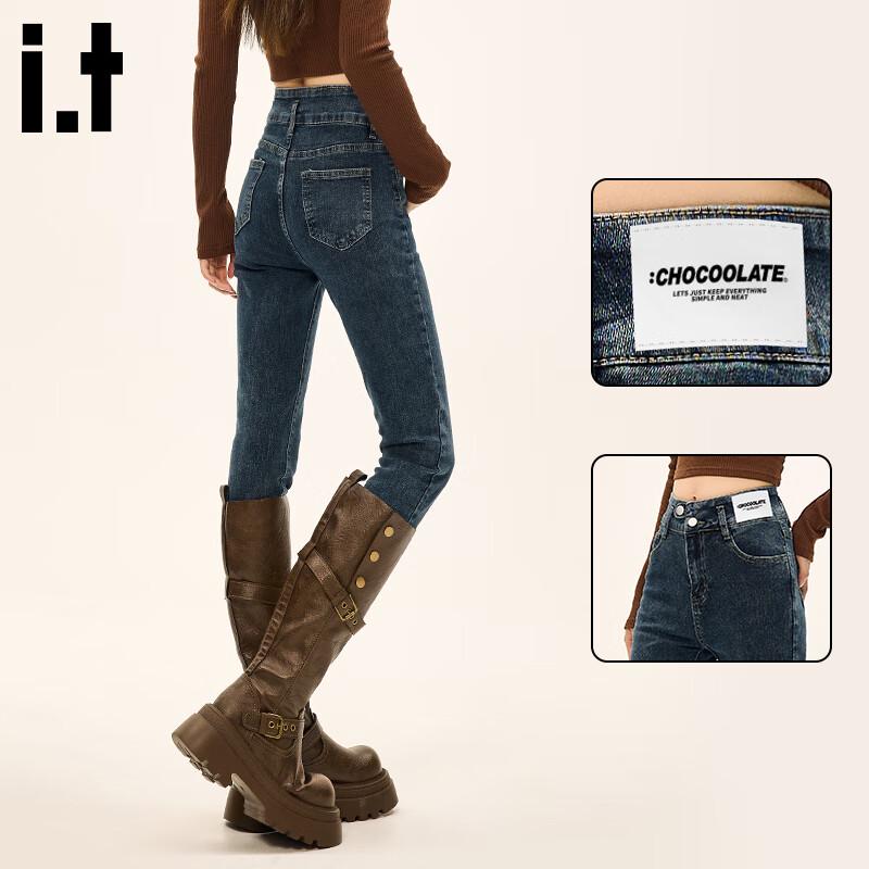 

:CHOCOOLATEit Women s High-Waist Slim-Fit Pencil Jeans 28