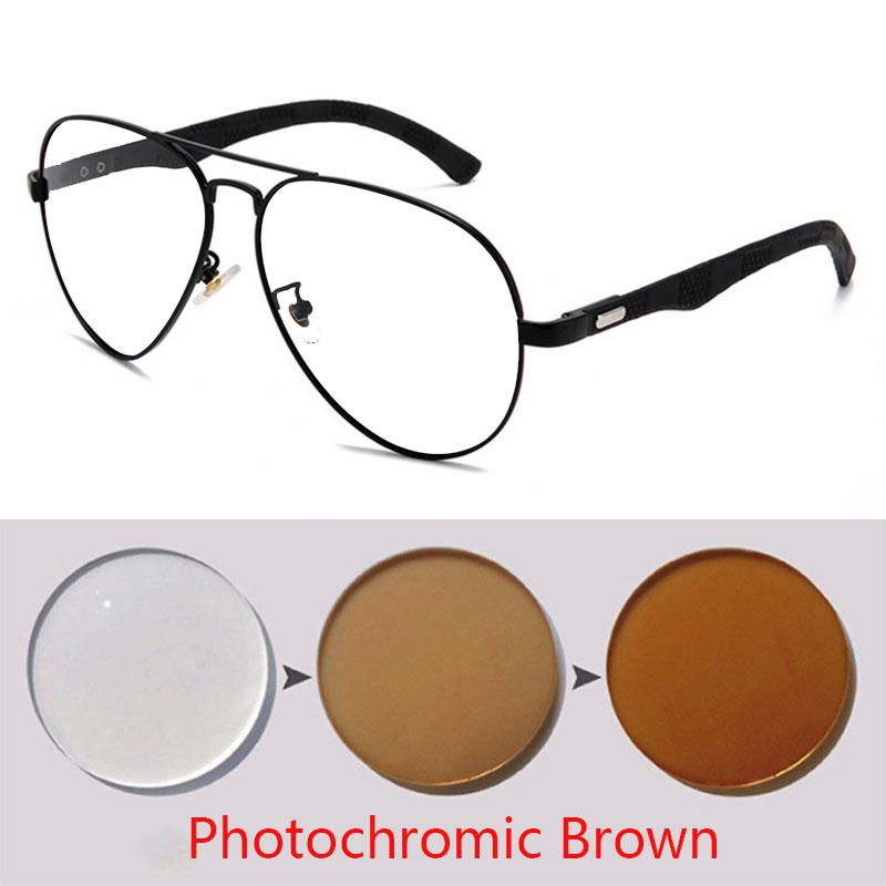 Double Girder Frame Cat Eyes Myopia Sunglasses UV Driving Eye Glasses Men Prescription Diopter Eyewear 0 -0.5 -0.75 To -6.0