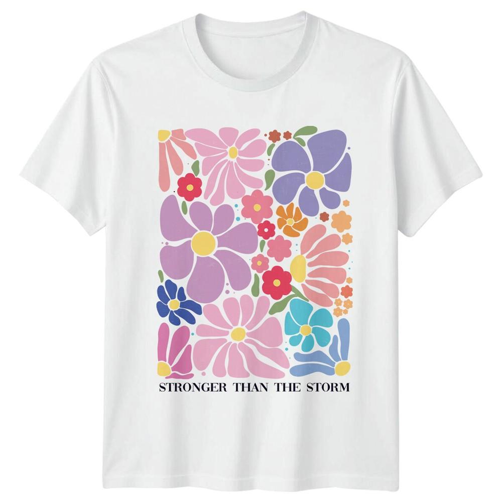 Stronger Than The Storm Floral Nature Graphic Adult TShirt S