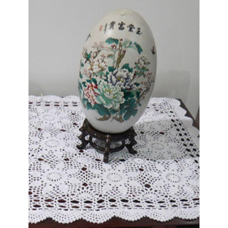

Cup Mat Woven All Cotton Hollow European-Style Boutique Tablecloth White 40*40cm