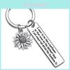 Stylish Stainless Steel Keychain With Sunflower Design Ideal Gift For Friends And Loved Ones