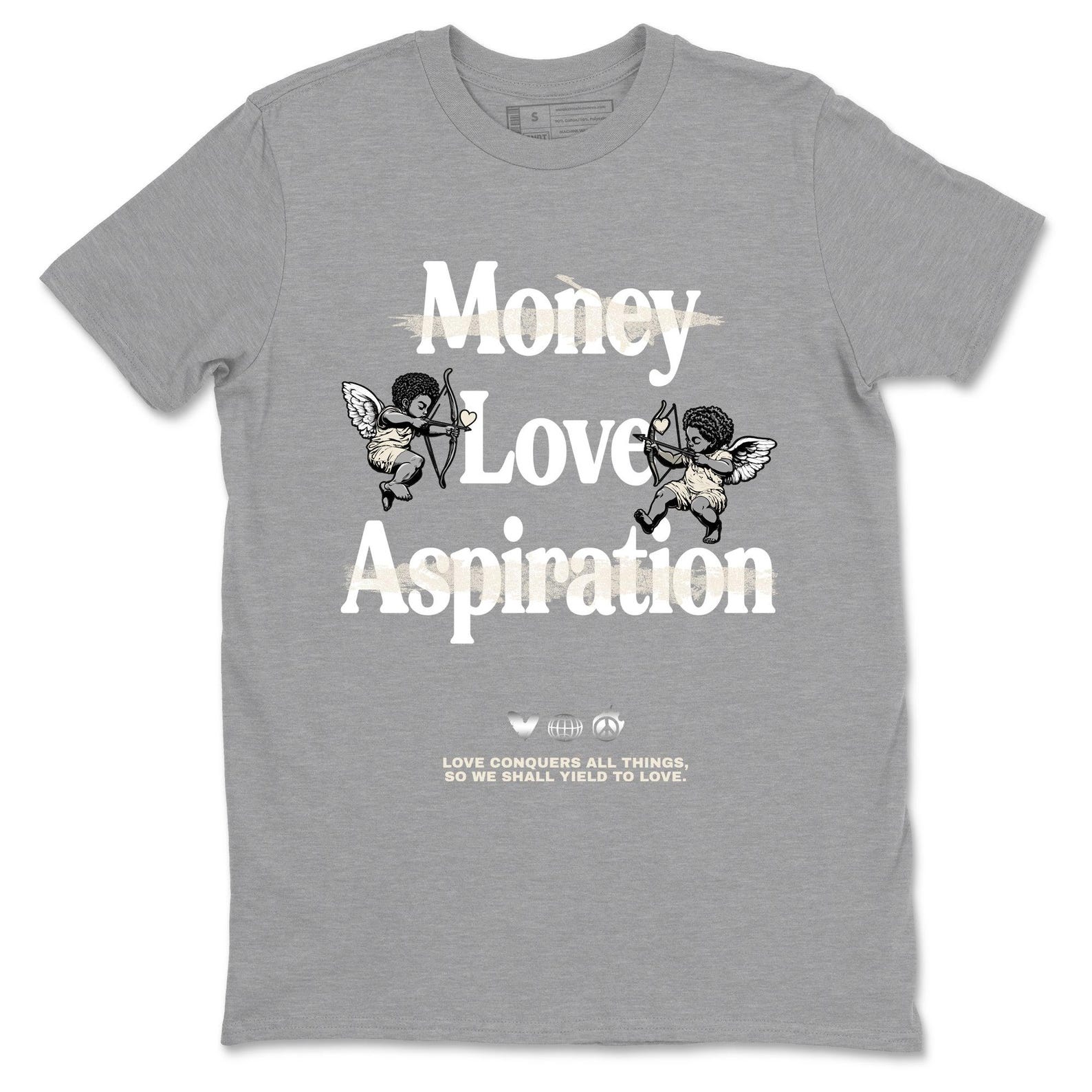 Love Conquers All Things graphic tee. Streetwear Brand Graphic T-Shirt. 11s Grand Finale S