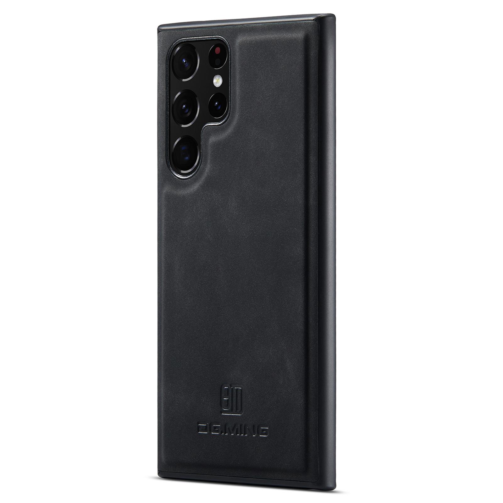 

DG.MING For Samsung Galaxy S24 Ultra Case Leather+PC+TPU Anti-Drop Cover Black