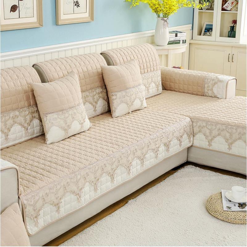 Husă de canapea anti-alunecare în carouri Sezlong Four Season Universal Stretch Colț Perna canapea Prosop 1/2/3/4 locuri Canapea Cojines