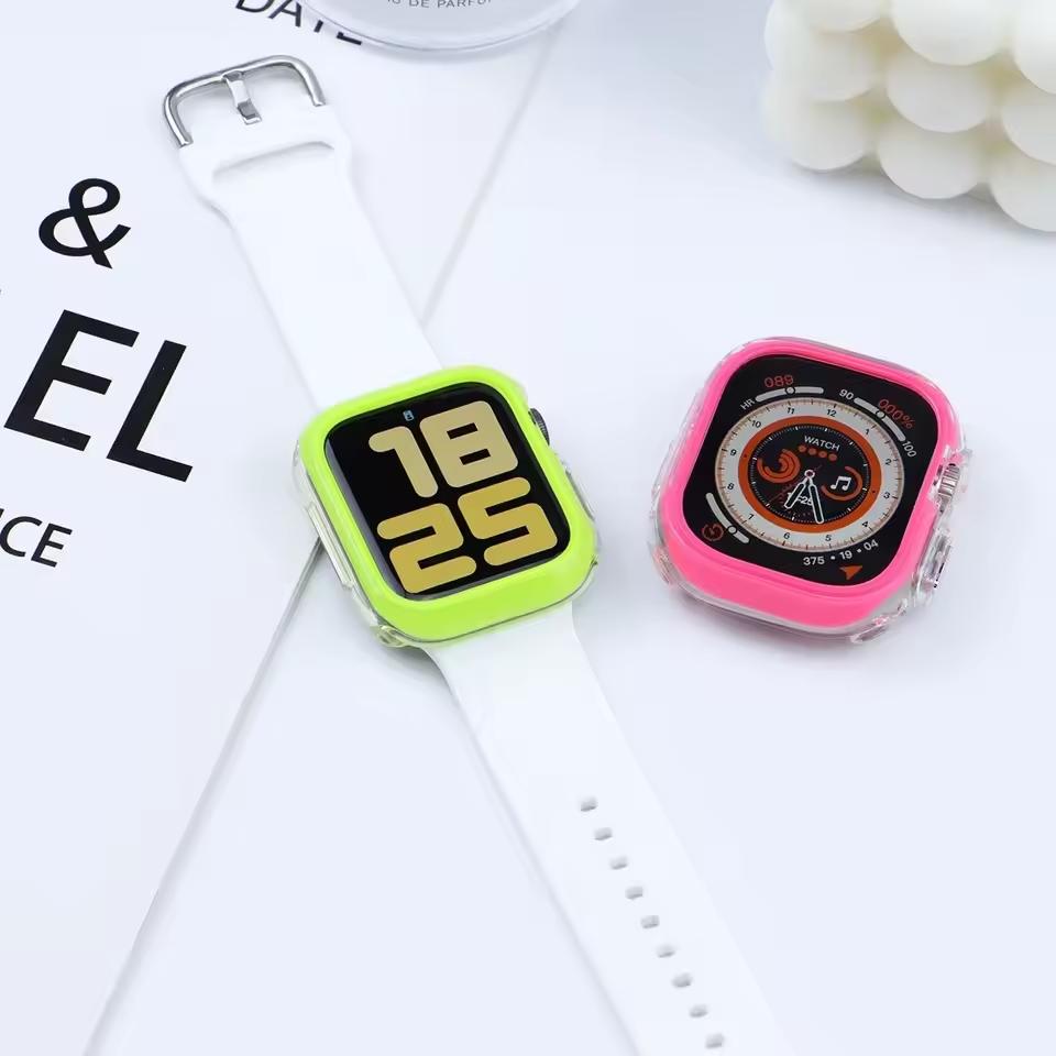 Watch Case For Apple Watch Ultra 49mm 11 10 46/42mm PC Protective Shell Iwatch 9 8 7 6 5 SE3 45/41/44mm Bumper Cover Accessories