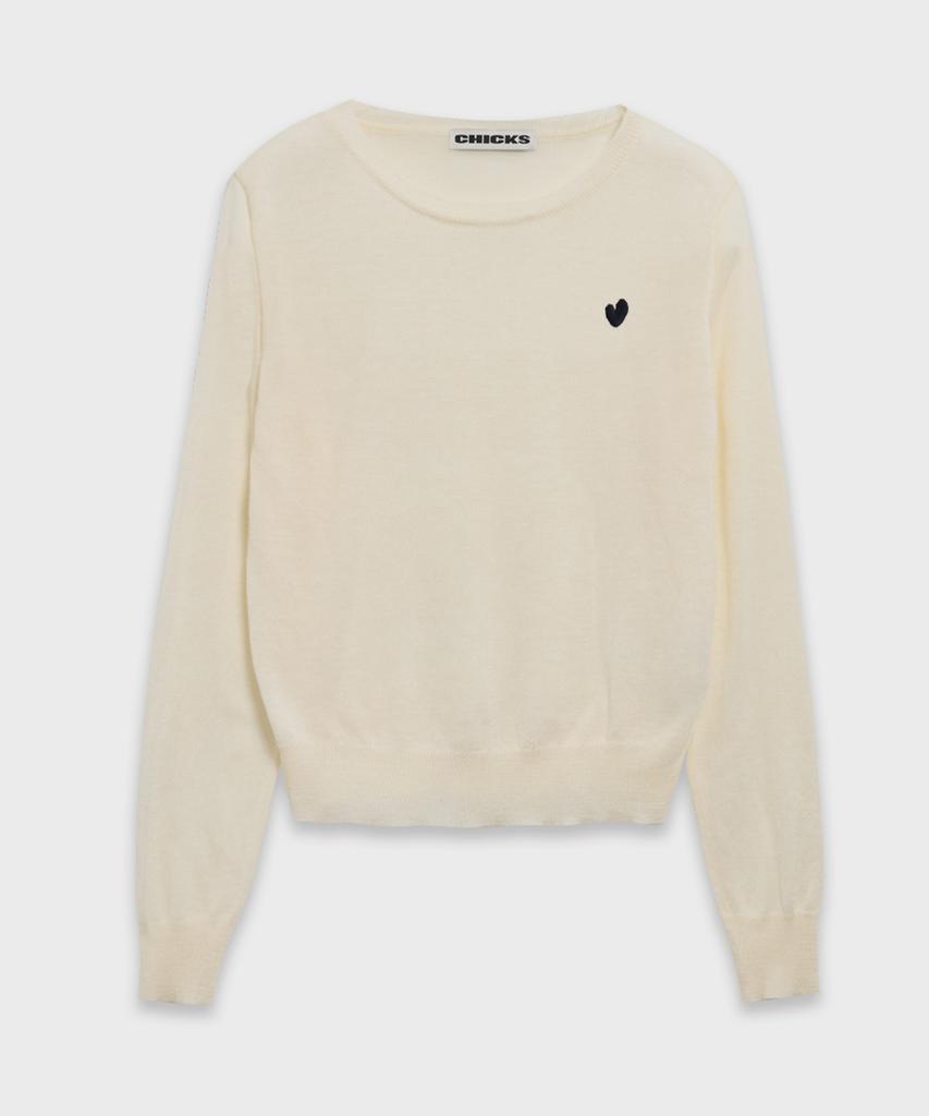 CHICKS Heart Symbol Standard Round Knit (6 Colors)