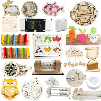 DIY Montessori Tablica Manipulacyjna Zwierzęta Ruchomy Wiatrak Drewniane Akcesoria Zabawki do Wczesnej Nauki Tablica do Dopasowywania Puzzle Zabawka Edukacyjna