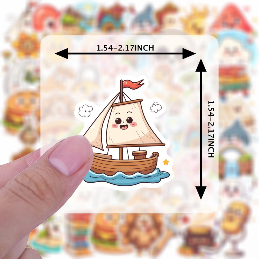 35-100pcs Cartoon Stickers Kawaii Cute Waterproof Graffiti Aesthetics Phone Laptop Diary Guitar Suitcase Sticker Decals
