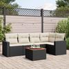 VidaXL Garden Lounge Set 6 Pcs with Cushions Black Braided Resin 3224110