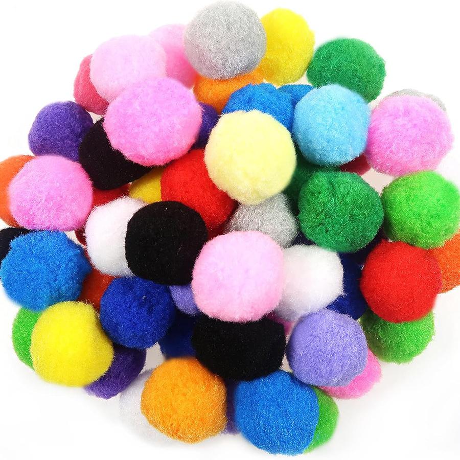 18pcs 3cm Colorful Plush Cat Teaser Toy Balls Chew Durable Cat Toy Balls Cat Training Toy Balls ZSY