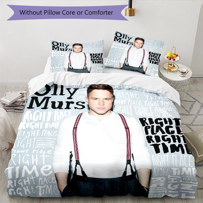 Set Biancheria da Letto 3 Pezzi Olly Murs Copripiumino Chiusura Include 1 Copripiumino & 2 Federe, Morbido e Confortevole per Tutte le Stagioni.
