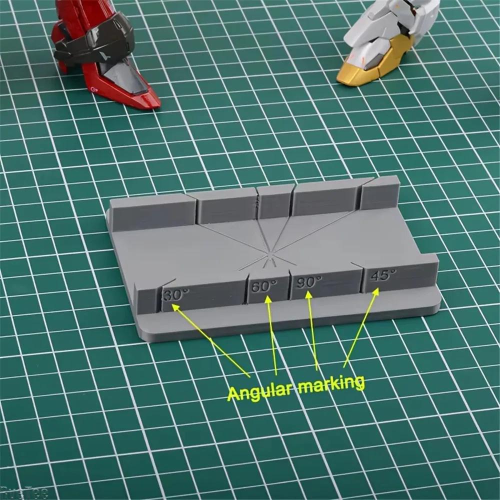 1 Stück Modellschneidehilfe - Präzises 3D-Druck Multi-Winkel-Schneiden (30°, 45°, 60°, 90°) für Heimwerkerprojekte Werkzeugbefestigung