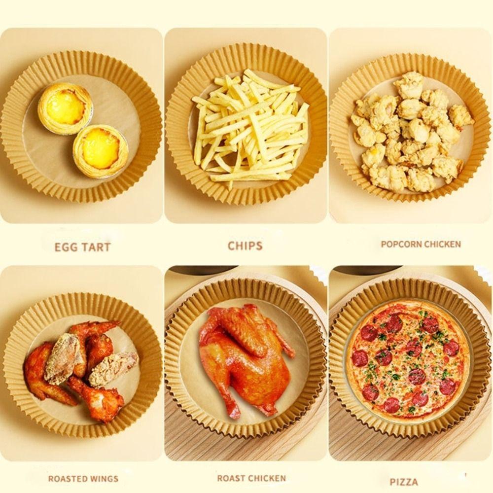 20/50Pcs Disposable Air Fryer Baking Paper Round Shape Non-Stick Oil Proof Baking Liner for Steamer Muffin Cupcake