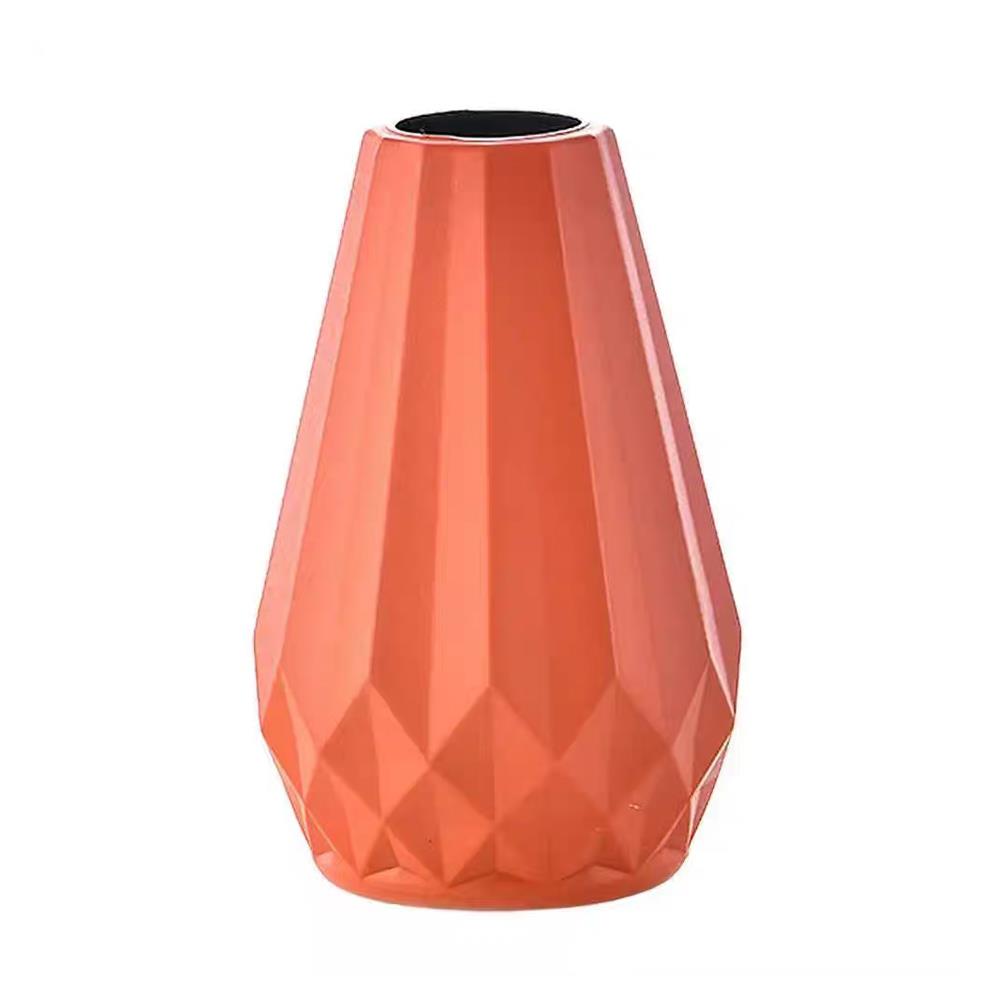 

Пластиковая ваза, устойчивая к падениям, декоративные цветочные горшки, контейнеры для цветочных композиций, пластиковые вазы для цветов в скандинавском стиле ручной работы оранжевый