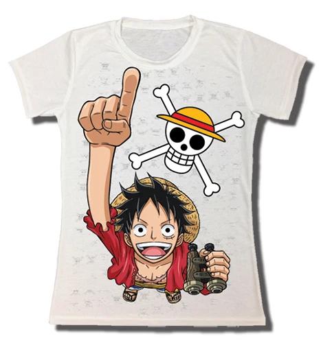 One Piece Luffy Junior s T-Shirt T-shirt Anime Licensed NEW L