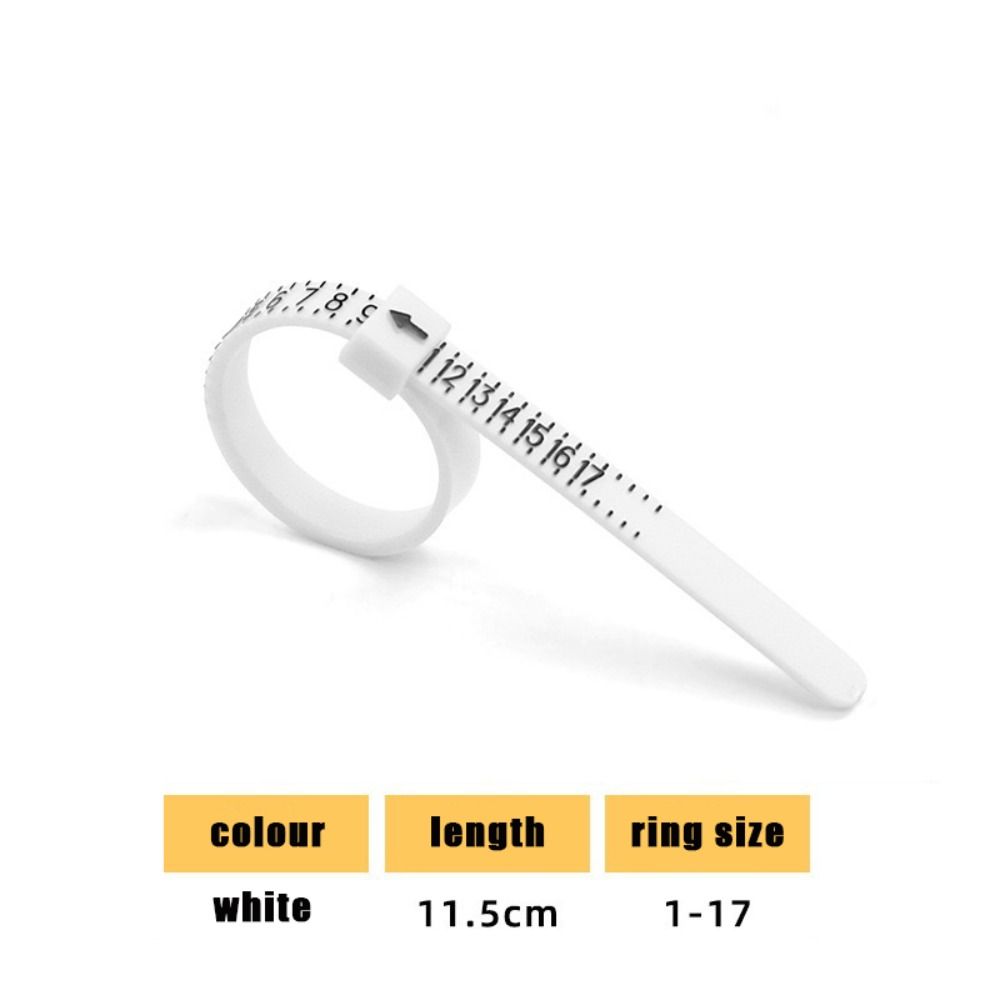 

Accurate Measurement Ring Measuring Tape Easy Operation Ring Ruler Travel Shopping White-US size