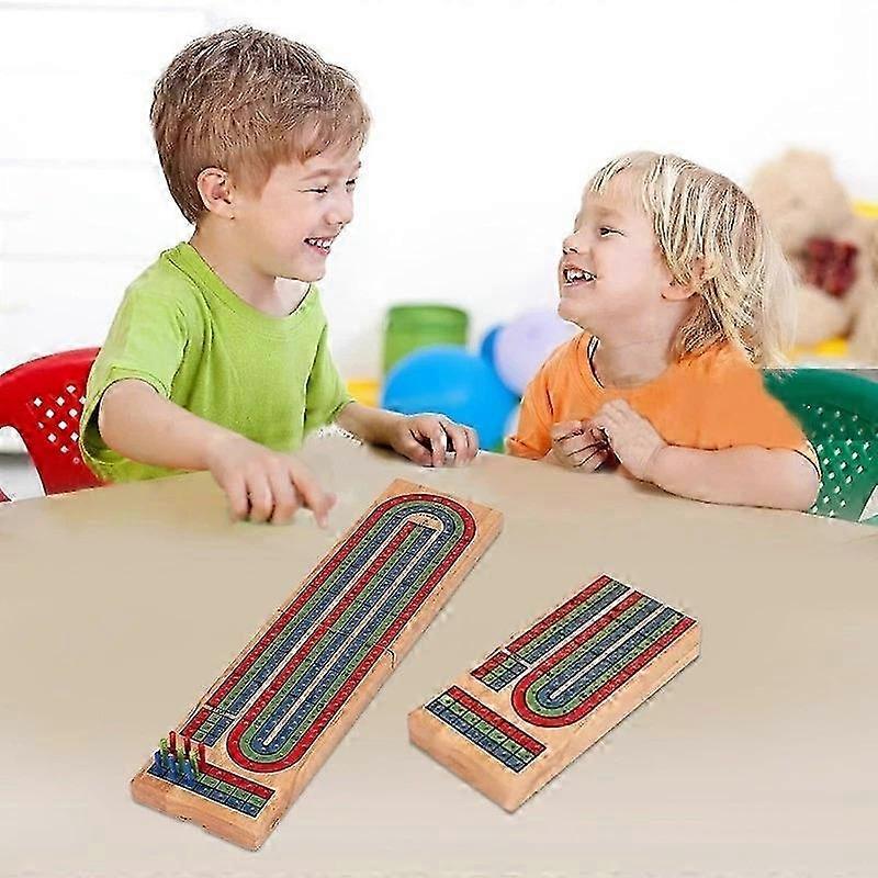 1 Set Cribbage Board Table Game Solid Wood Party Board Game Board Cribbage Cards Board