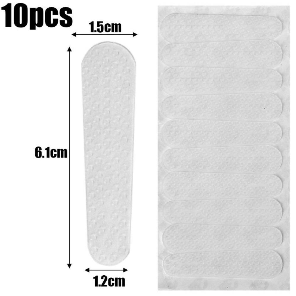 10Pcs Protection Clothes Silicone Hanger Strips Silicone Universal Adhesive Tape Prevent Clothes From Slipping