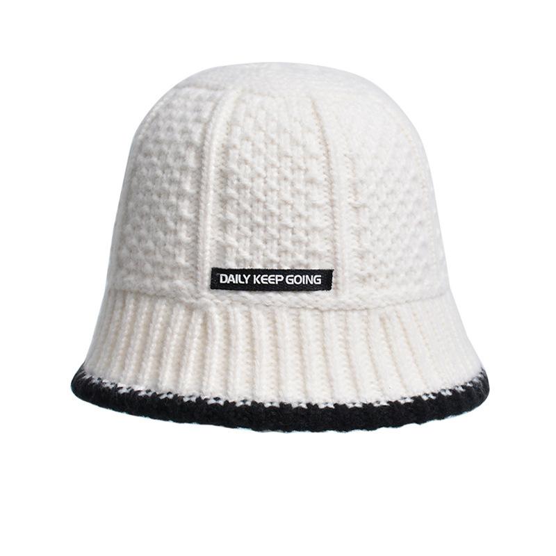 

Женская зимняя панама, теплая вязаная шапка в рыбацком стиле, повседневная складная панама, женская вязаная шапка, модные кепки для газетчиков 55-60cm белый