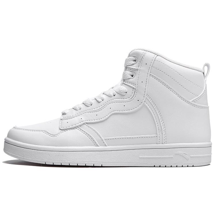 

New Anta Life Collection Slip-Resistant Cushioning Wear-Resistant High-Top Skateboard Shoes Women s White 92948088-4 36